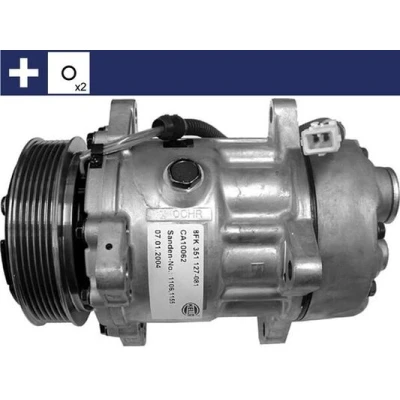 Abbildung von MAHLE ORIGINAL ACP 360 000S Kompressor SD7V16 12 PAG 46 R 134a mit Dichtring FIAT: Ducato II Kastenwagen, Pritsche/Fahrgestell
