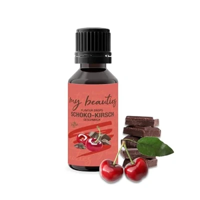 Abbildung von my beauties Flavour Drops 30 ml Schoko &amp; Kirsche Aroma Tropfen für Lebensmittel zuckerfrei und kalorienarm
