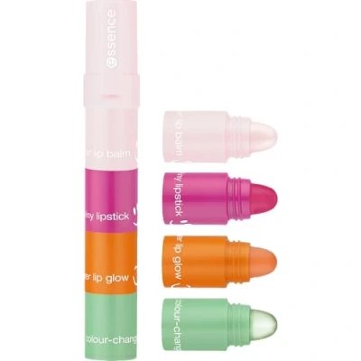 Abbildung von essence you make my day! lip tower, Lippenstift, Nr. 01, Mehrfarbig, mattierend, pflegend, Expressergebnis, glänzend, vegan, ölfrei, ohne Parabene, Mikroplastikpartikel, 3er Pack (3x3.1g)