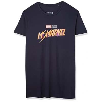 Abbildung von Marvel Herren uxmissmts010 T Shirt, Marineblau, XXL