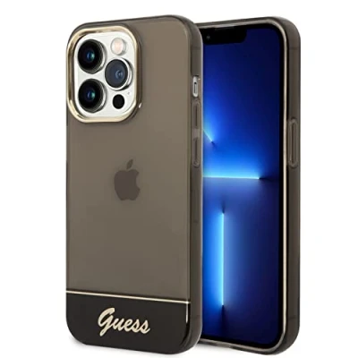 Abbildung von Guess GUHCP14LHGCOK hülle für iPhone 14 Pro 6,1&quot; schwarz/Black hardcase Translucent