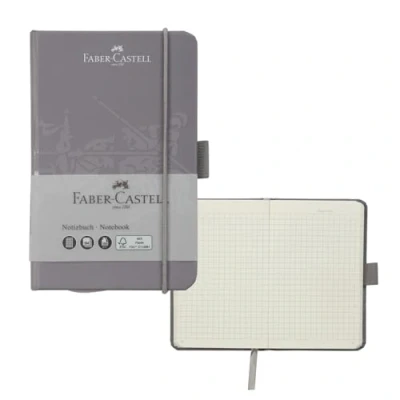 Abbildung von Faber Castell 27827 Notizbuch DIN A6 dapple gray, kariert, 100 g/m², 194 Seiten FSC Mix Papier, 90 x 140 mm