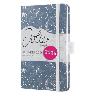 Abbildung von Sigel Wochenkalender Jolie ca. A6 Hardcover Cosmic Fantasy Blue 2026