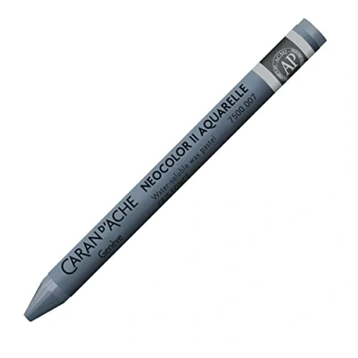Abbildung von Caran d&#039;Ache NEOCOLOR II 007 DUNKELGRAU/DARK GREY (7500.007) / Pastelle 10 Stück (1er Pack)/ aus Wasservermalbarem Wachs/Für Papier Karton Glas Holz Leder Stoff Stein