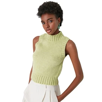 Abbildung von TRENDYOL Damen Crop Knitwear Sweater, Mint, M EU