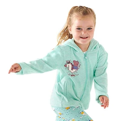 Abbildung von Regatta PeppaZipThrough Peppa Wutz für Kinder Mit Tiermotiv, Kapuze, Durchgehender Reißverschluss aus Fleece. Coolweave Stoff. Zum Spazieren und Wandern geeignet.