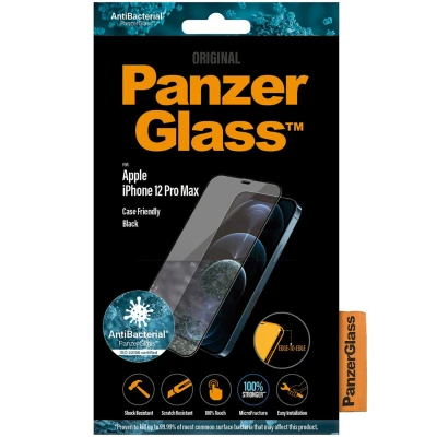 Abbildung von Apple iPhone 12 Pro Max Panzerglas PanzerGlass Anti Bacterial Case Friendly Screenprotector smartphone Displayschutzfolie