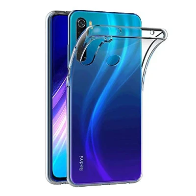 Abbildung von AICEK Hülle Compatible für Xiaomi Redmi Note 8 Transparent Silikon Schutzhülle Case Clear Durchsichtige TPU Bumper Handyhülle (6,3 Zoll)