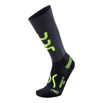 Abbildung von UYN Herren Run Compression Fly Socke, Anthracite/Yellow Fluo, 42 44 EU