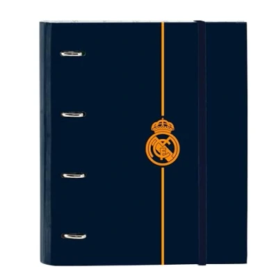Abbildung von Safta Real Madrid 2. Team 24/25, Ringordner, 4 Ringe, 35 cm, mit 100 A4 Blättern, ideal für Kinder verschiedener Altersgruppen, bequem und vielseitig, Qualität Widerstandsfähigkeit, 27 x 3,5 32