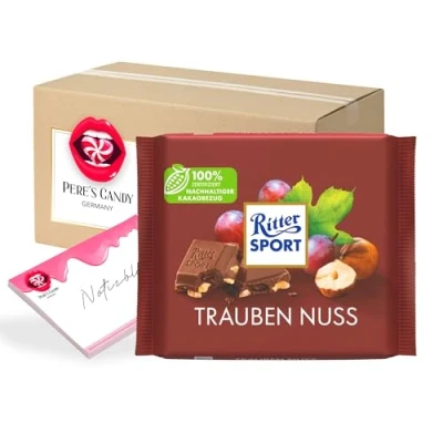 Abbildung von 5 x 100g Trauben Nuss Tafel Schokolade mit Geschenk von Pere&#039;s Candy