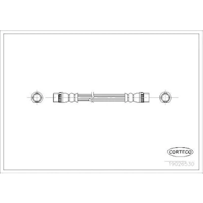 Abbildung von CORTECO 19026530 Bremsschläuche Hinterachse 165 RENAULT: TWINGO 2, CLIO THALIA 2