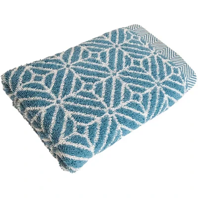 Abbildung von framsohn frottier Handtücher Design Rauten, Jacquard Walkfrottier (2 St), mehrfarbig gewebtem Saum, hergestellt in Österreich