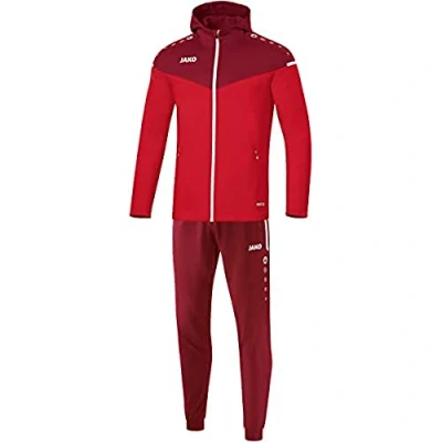 Abbildung von Jako Herren Trainingsanzug Polyester Champ 2.0 mit Kapuze, rot/Weinrot, 4XL, M9420