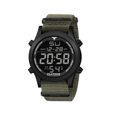 Abbildung von KHS PLABSD.NSGO Armbanduhr Platoon Digital Olivgrün/Schwarz