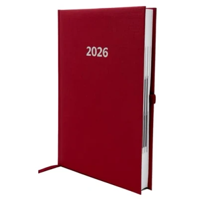 Abbildung von Buchkalender Chefplaner A5 1 Tag Seite auch sonntags (2026 rot metallic)
