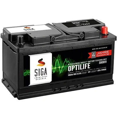 Abbildung von SIGA OPTILIFE Autobatterie 12V 100Ah **4 JAHRE GARANTIE** statt 88Ah 90Ah 92Ah 95Ah