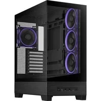 Abbildung von ASUS A31 Plus TG ARGB Black ATX PC Gehäuse (vorinstallierte Lüfter, Frontpanel aus Glas, kompatibel mit Mainboards versteckten Anschlüssen, 360 mm Radiatoren, 380 Grafikkarten, schwarz)