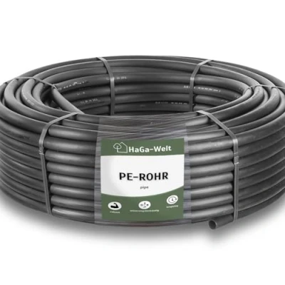Abbildung von HaGa PE Rohr schwarz 16mm x 1mm in 10m Länge für Bewässerungssysteme im Garten Wasserleitung aus Kunststoff Sprinklersystem &amp; automatische Bewässerung