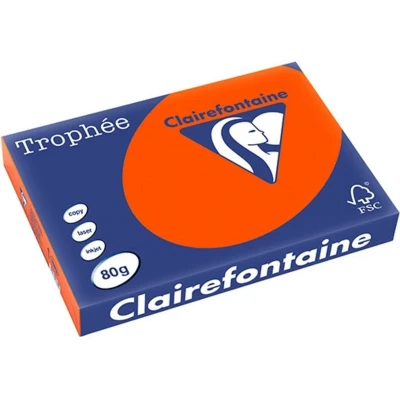 Abbildung von 5 x Clairefontaine Kopierpapier Trophee A3 80g/qm VE=500 Blatt ziegelr