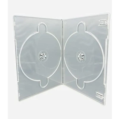 Abbildung von Viva Elite DVD Hüllen (Vorderseite auf Gesicht), schmal, transparent, 7 mm Rücken, 25 Stück
