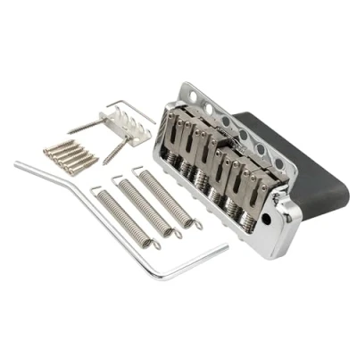Abbildung von Wilkinson WVPC SB 54mm 6 Loch Strat Tremolo Steg Gitarre Bridge mit Edelstahl Saitenreiter Voller Solid Stahlblock für Import Strat/Japan Strat, Chrom