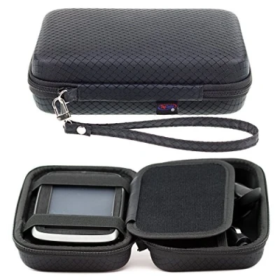 Abbildung von Schwarzes Etui für TomTom, Via 53 52 Start 25 50 Go &amp; 5 Zoll (12,7 cm) GPS Satellitennavigationssystem, mit Zubehörfach und Trageband, Hartschale
