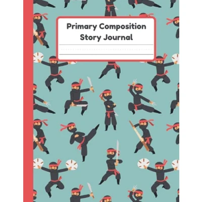 Abbildung von Primary Composition Story Journal: Ninja Notebook Dotted Mid Line And Drawing Space For Grades K 2 Draw Write Journal Kids 120 Pages 8.5 x 11 In