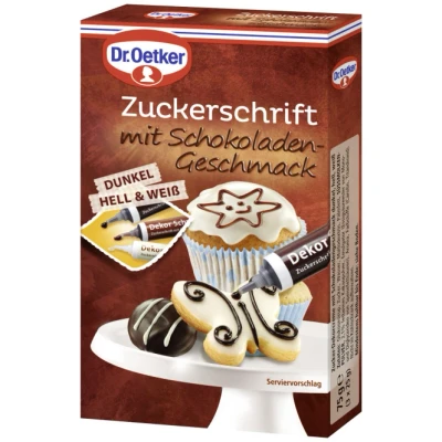 Abbildung von Dr.Oetker Zuckerschrift mit Schokoladengeschmack 75G