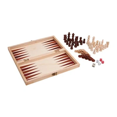 Abbildung von Spieleklassiker 3 in 1 im Holzkoffer
