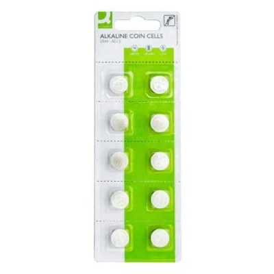 Abbildung von Batterien Q Connect, Alkaline, Knopfzelle, LR44/AG13, 1.5V, 10 Stück