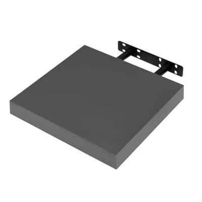 Abbildung von WOLTU Wandboard Wandregal CD DVD Regal Bücherregal Schweberegal Holz Board 25x22.9x3.8cm dunkel grau für Büro, Wohnzimmer, Schlafzimmer, Küche RG9365dgr