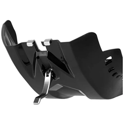 Abbildung von POLISPORT 8468900004 Motorschutzplatte Fortress aus hochbelastbarem und widerstandsfähigem Leichtkunststoff kompatibel mit Motorrädern KTM, HUSQVARNA in Farbe Schwarz
