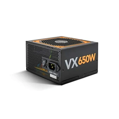 Abbildung von NOX Pc Netzteil 650W URANO VX NXURVX650BZ 650W, Zertifikat 80 PLUS Bronze, 120mm Lüfter mit PMW Steuerung, extra lange Flachkabel, Schwarz