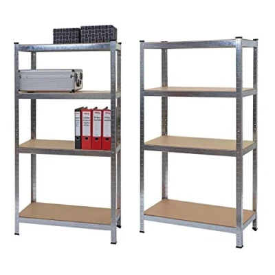 Abbildung von Mendler 2er Set Schwerlastregal HWC D67, Werkstattregal Steckregal, 160x80x40cm, Traglast jeweils 320kg MVG verzinkt
