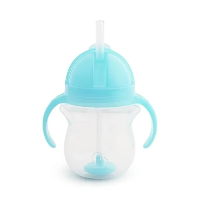 Abbildung von Munchkin Click Lock Trinkhalmbecher mit beschwertem Halm, blau, 207 ml