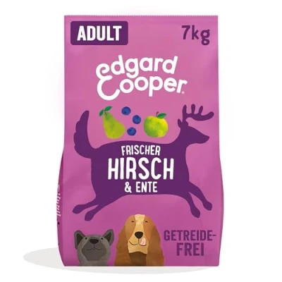 Abbildung von Edgard &amp; Cooper Hundefutter, Trockenfutter für Hunde, (Hirsch Ente, 7kg), Getreidefrei, natürliche Zutaten und frisches Fleisch, voller essentieller Aminosäuren