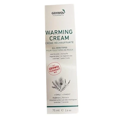 Abbildung von Gehwol Fusskraft Red Reichhaltige, weichmachende Fußcreme für trockene, raue Haut, 75 ml, mit wärmendem Effekt, ideal kalte Füße, Aufbewahrungstasche, dermatologisch getestet, Made in Germany