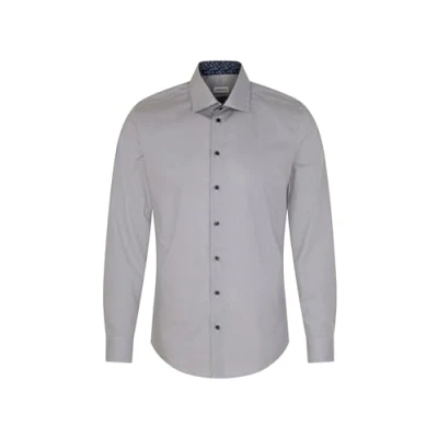Abbildung von Seidensticker Herren Shaped Fit Langarm Hemd, Dunkelblau, 37