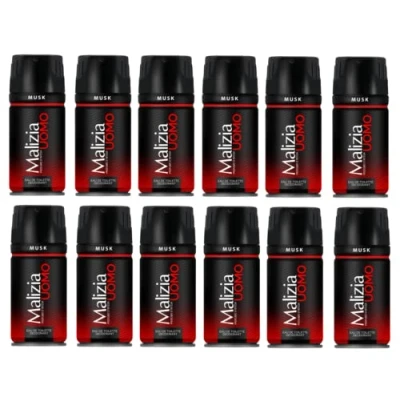 Abbildung von Malizia Deodorant für Herren, 150 Musk, Körperpflege, 12 Stück