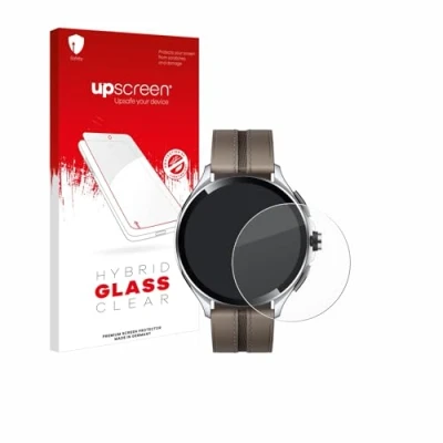 Abbildung von upscreen Schutzglas für Xiaomi Watch 2 Pro Schutzfolie, Glas Folie [Klar, 9H Panzerschutz, Anti Fingerprint]