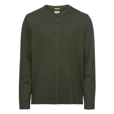 Abbildung von camel active Henley Langarmshirt, Herren, Größe: XL, Leaf green