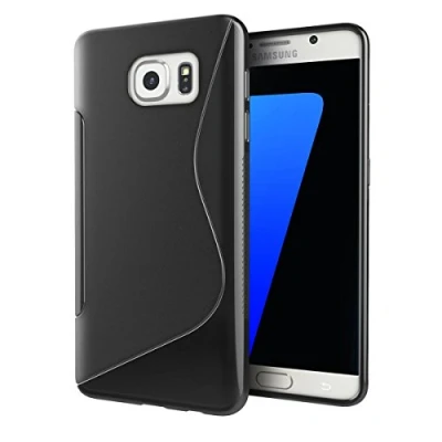 Abbildung von wortek Silikon Schutzhülle Samsung Galaxy S7 TPU Hülle S Line Schwarz