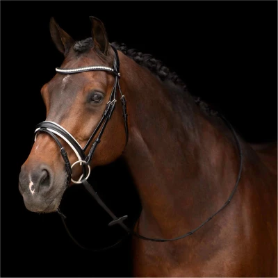 Abbildung von HV Polo Zaum Legacy Deluxe Schwarz/Weiß Vollblut
