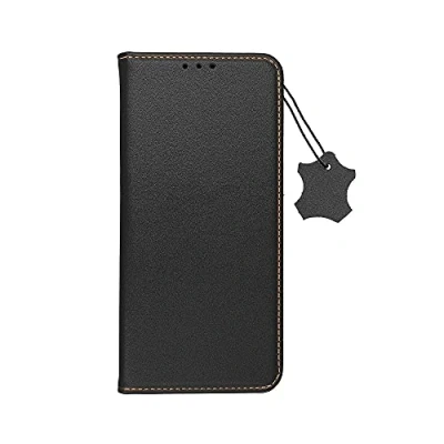 Abbildung von cofi1453® Smart Pro Echt Buchtasche Leder Tasche Lederbuch Hülle Cover Case Handy Handytasche kompatibel mit iPhone 13 Schwarz