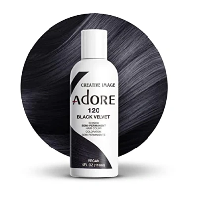 Abbildung von Creative Image Adore Shining Semi Permanent Hair Color 120 Black Velvet 118ml