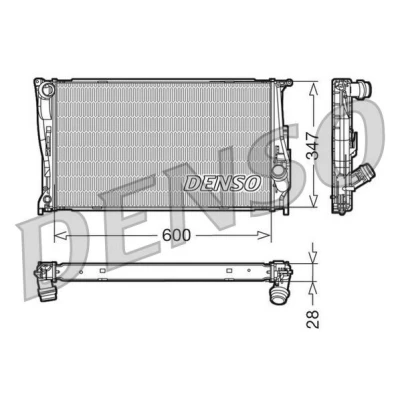 Abbildung von DENSO DRM05111 Kühler, Motorkühlung Aluminium 600 347 28 BMW: 3 Touring, Limousine, 1 Schrägheck