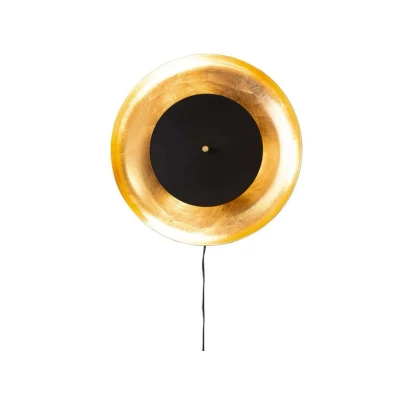 Abbildung von By Rydéns Shelby Wandleuchte, Stecker schwarz/gold