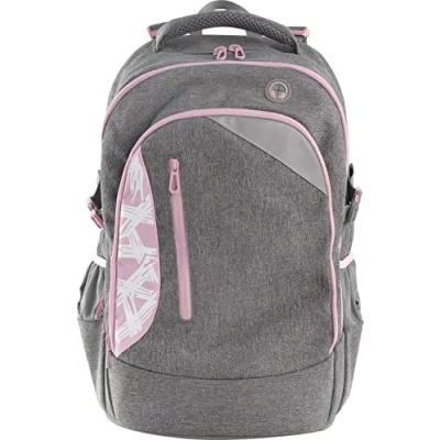 Abbildung von Eberhard Faber 577626 Schulrucksack Teenager grau rosa, X Style, 30 Liter Volumen