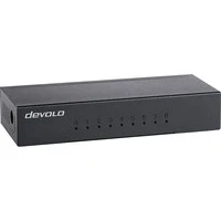 Abbildung von devolo Gigabit Ethernet Switch 8 Port unmanaged LAN Netzwerk Verteiler 1000 Mbit/s lüfterlos